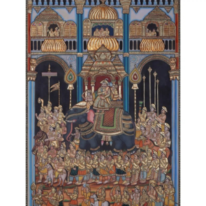 Raja Urvalam (Procession) | Traditional Colors With 24 Karat Gold | With Frame